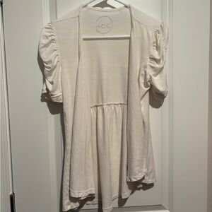 INC International Concepts Cream Puff Sleeve Cardigan